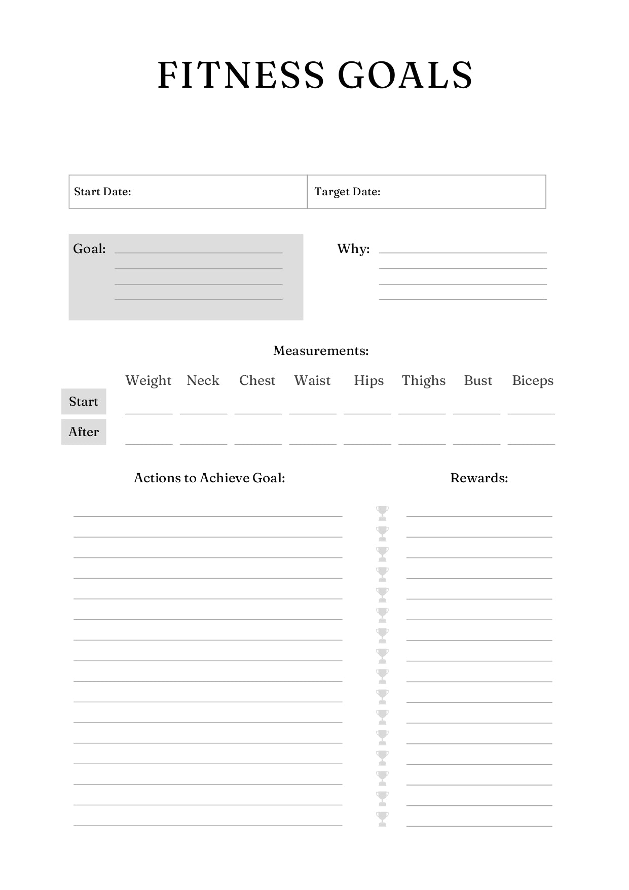 Fitness planner