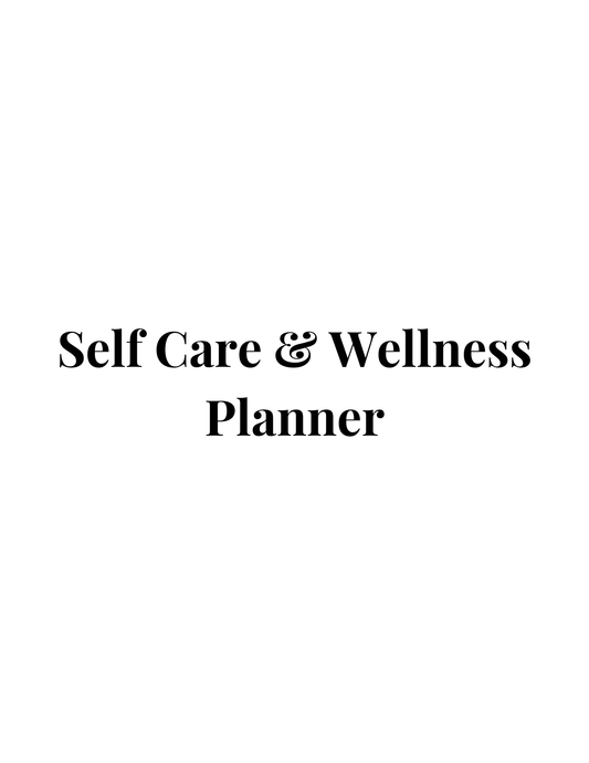 Colorful Self Care & Wellness Planner