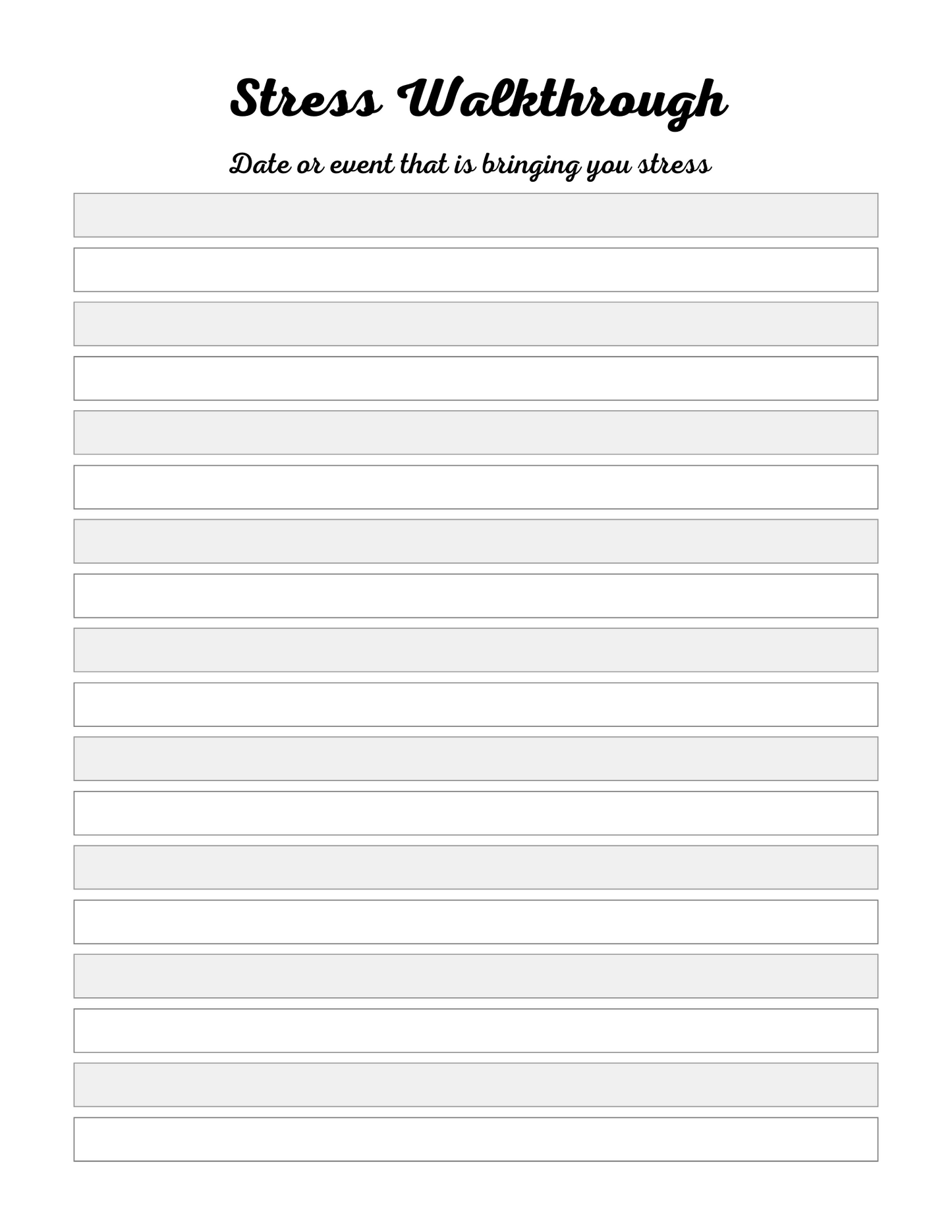 Stress Processing Journal